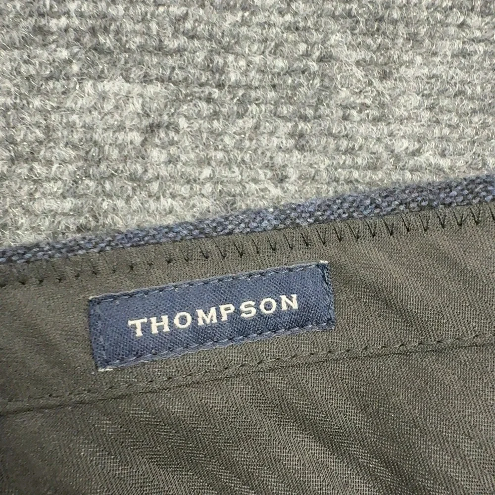 J Crew Thompson Dress Pants Mens 36x30 Blue Wool Blend Flat Front Professional